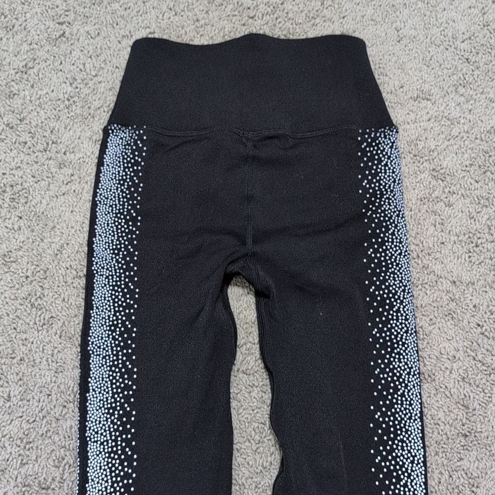 Sculptknit by Fabletics Black Thick Leggings Polka Dot Confetti size XS - Picture 7 of 8